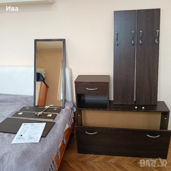 Компактно модулно портманто/антре с огледало, полуразглобено, снимка 1