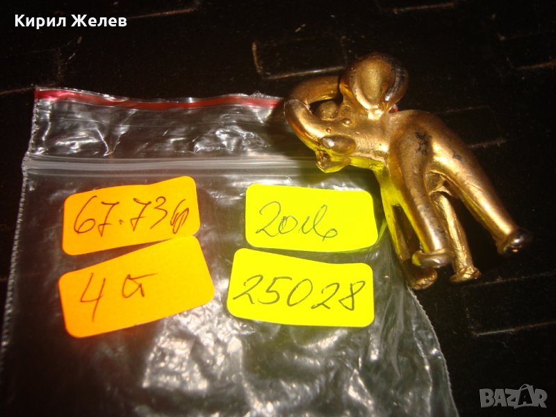 МЕСИНГОВО СЛОНЧЕ ФИГУРКА СТАТУЕТКА МИНИАТЮРА 25028, снимка 1