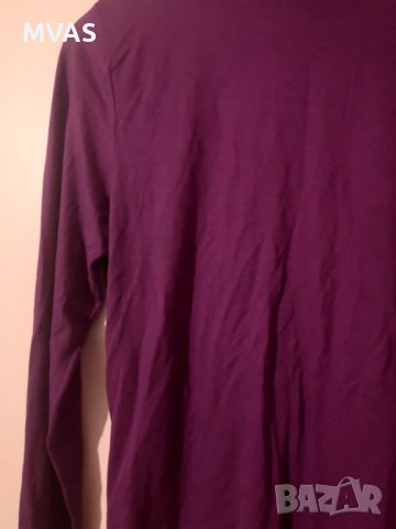 Нова лилава трикотажна блуза с дълъг ръкав поло L размрр, снимка 3 - Блузи с дълъг ръкав и пуловери - 38722582