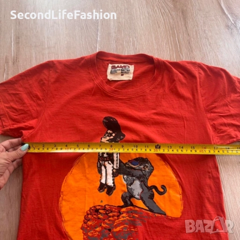Тениска Gamo Lion King Parody „Кралят“ Elvis оранжева , размер M, снимка 3 - Тениски - 52875005