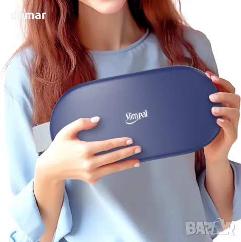 Нагряваща подложка Slimpal за менструални спазми, болки в гърба, тъмно синя