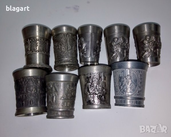 Немски чаши-калаена сплав, снимка 15 - Антикварни и старинни предмети - 34592664