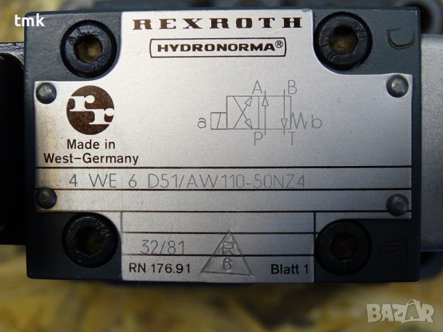 хидравличен разпределител Rexroth 4 WEH 16 D50/6AW110-50NES2Z4, снимка 3 - Резервни части за машини - 37052879