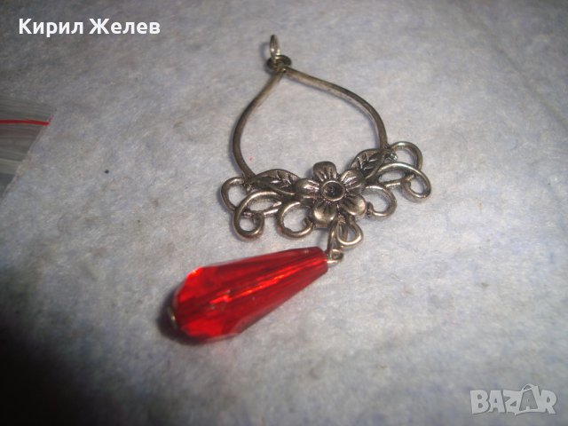 КРАСИВА ПОСРЕБРЕНА ФЛОРАЛНА НЕЖНА ВИСУЛКА МЕДАЛЬОН 29425, снимка 3 - Колиета, медальони, синджири - 37685795