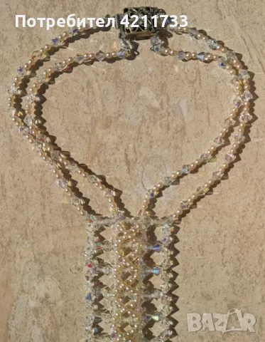 ретро винтидж гердан изкрящт НОВ, снимка 4 - Колиета, медальони, синджири - 48360800