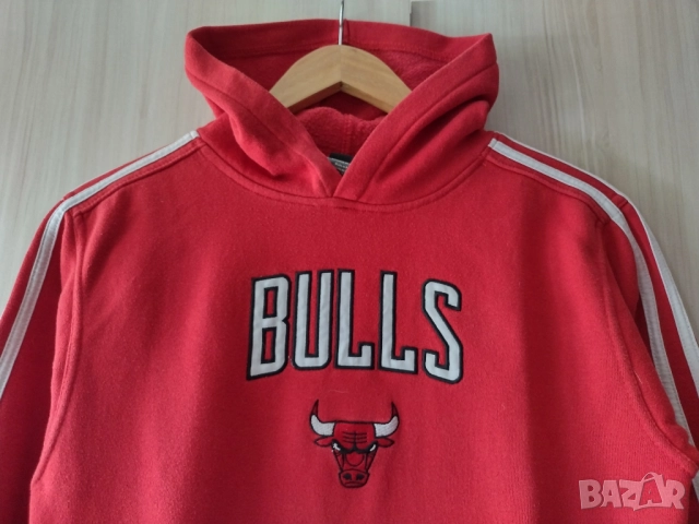 NBA / Chicago Bulls / Adidas - детски суичър с качулка Hoodie, снимка 2 - Детски анцузи и суичери - 52680614