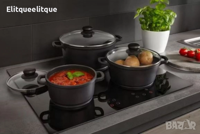 Гранитен комплект касероли Lexical ECO SMART SERIES – 6 части 24/26/30 см