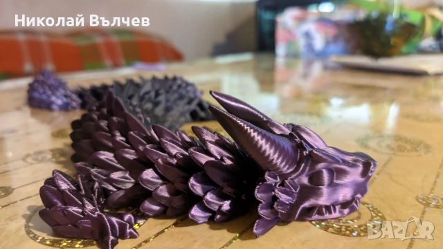 Артикулиращ Дракон! Уникален цвят!, снимка 4 - Фигурки - 53256543