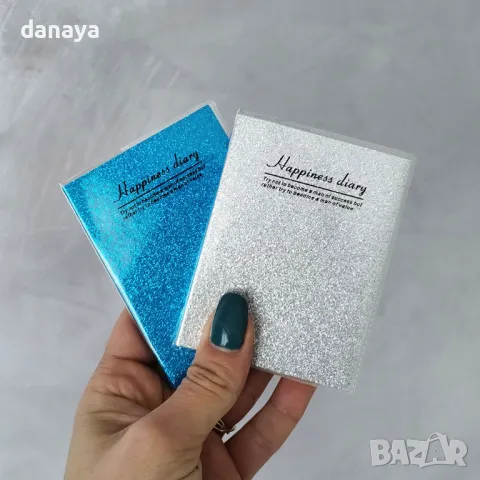 5883 Тефтерче с брокатени корици, 9x7cm