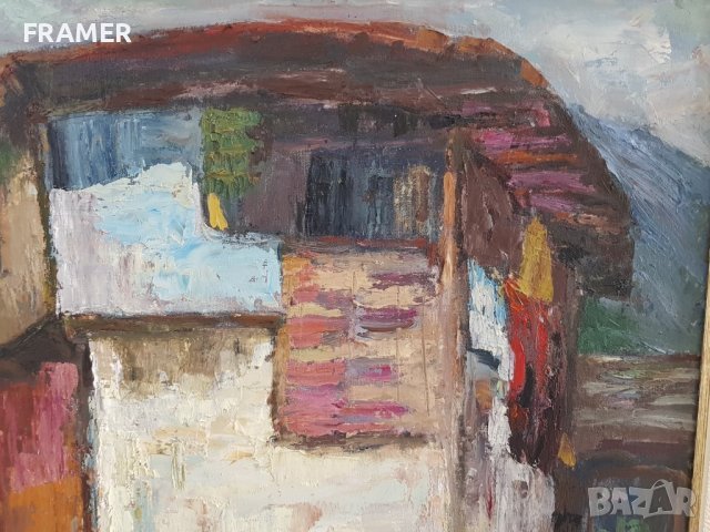 Данаил Дечев 1891-1962 Възрожденска къща с.Белово маслени бои, снимка 4 - Картини - 42065927