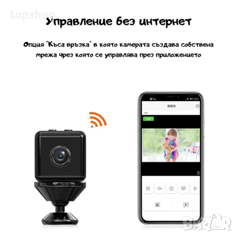 НОВО! WiFi Мини шпионска камера кубче - скрита камера, снимка 17 - Комплекти за видеонаблюдение - 50554950