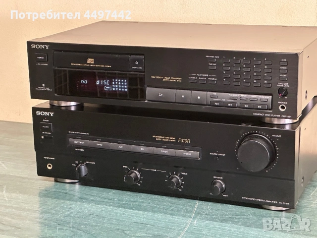 Рядък Винтидж Стерео Комплект SONY: Усилвател TA-F319R & CD Плеър CDP-591, снимка 8 - Аудиосистеми - 54169406