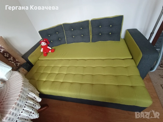 Разтегателен диван тройка, снимка 4 - Дивани и мека мебел - 54174473
