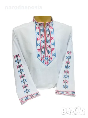 МЪЖКА РИЗА С БРОДИРАНА ШЕВИЦА - Модел 12, снимка 1