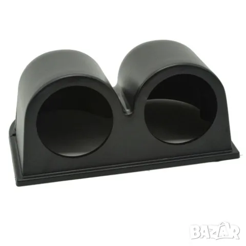 Двойна черна стойка за измервателни уреди 52 mm