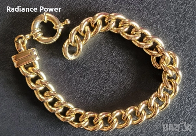 Масивна гривна с 14К златно покритие , снимка 1