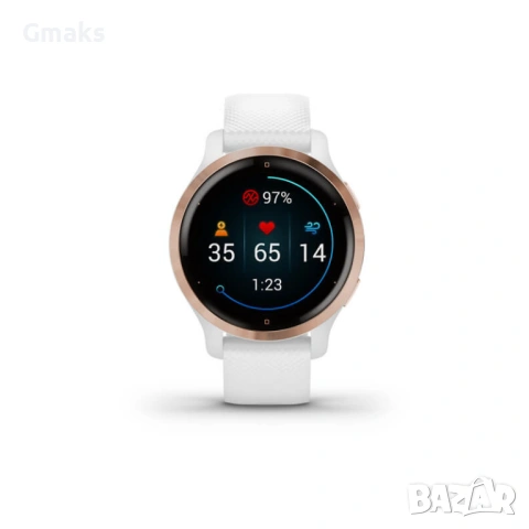 Часовник Smartwatch Garmin Venu 2S, Rose Gold/White, снимка 4 - Смарт гривни - 53096161