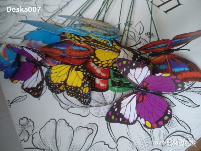Декоративни пеперуди за саксии цветя градина , снимка 2 - Декорация за дома - 42227827