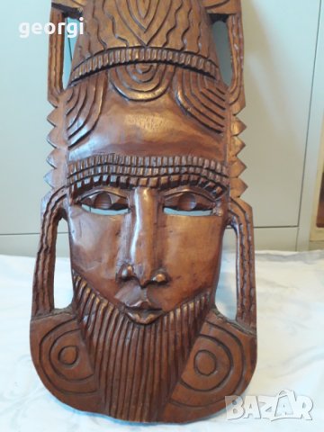 Дърворезба пано, маска на мъж и жена, снимка 5 - Декорация за дома - 31436150
