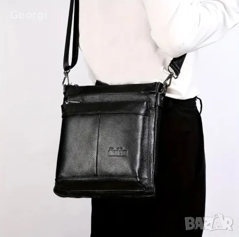 Мъжка творческа и функционална чанта /Телешка естествена кожа!, снимка 4 - Чанти - 49294003