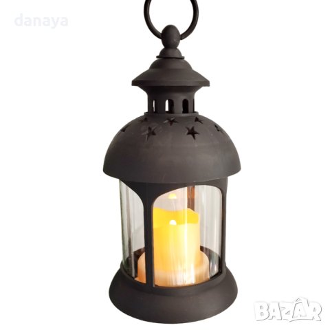 4139 Декоративен фенер Led лампа с реалистична свещ, снимка 6 - Декорация за дома - 42860819