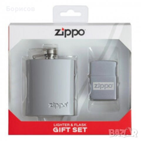 Комплект запалка и фласка Zippo Flask & Lighter Gift Set, снимка 4 - Подаръци за мъже - 39896120