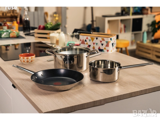 НОВИ! Tefal COOK EAT Комплект тенджера с капак, тиган и касерола 4 части, снимка 10 - Съдове за готвене - 51467649