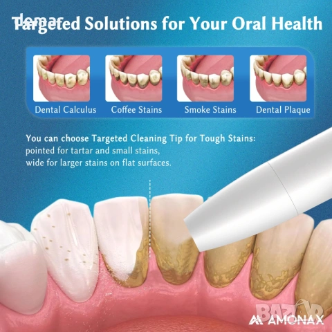 Ултразвуков уред за премахване на плака – инструмент за почистване на зъби и ретейнери у дома, снимка 4 - Други - 53054410
