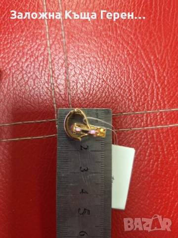 Златни обеци 1,4гр  14к, снимка 3 - Обеци - 54106263