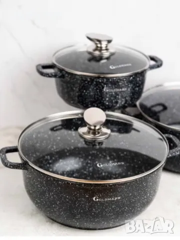 Комплект тенджери Goldmann, снимка 3 - Съдове за готвене - 48473657