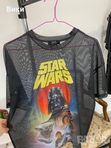 Тениска на Star Wars в размер S, но е подходяща и за М и L, снимка 7 - Тениски - 44607325