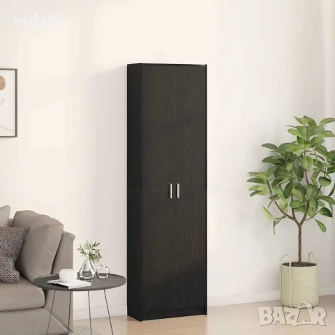 vidaXL Гардероб Черния дъб 55 x 25 x 189 см Инженерна дървесина, снимка 4 - Гардероби - 56147048