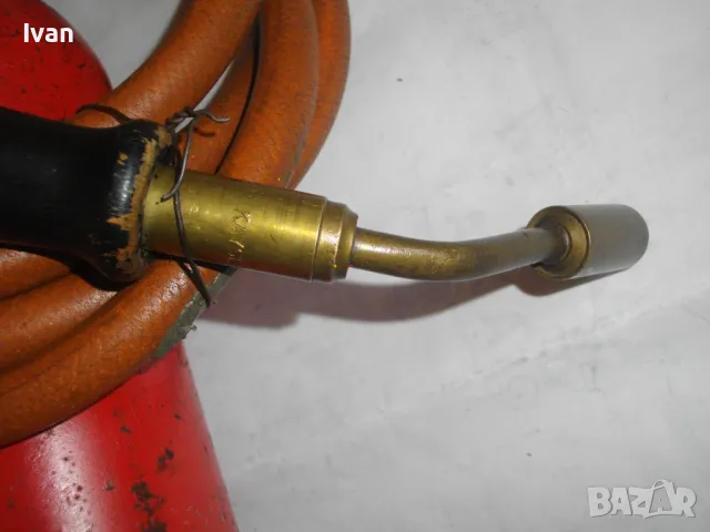 30см НЕМСКА ГАЗОВА ГОРЕЛКА С БУТИЛКА МАРКУЧ РЕДУЦИР ВЕНТИЛ ЗА ГАЗ ПРОПАН-БУТАН ПОЧТИ НОВА, снимка 17 - Други инструменти - 48112073