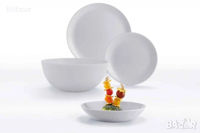 Елегантен и издръжлив сервиз за хранене от 19 части Luminarc Diwali Granit, снимка 4 - Съдове за готвене - 52684597