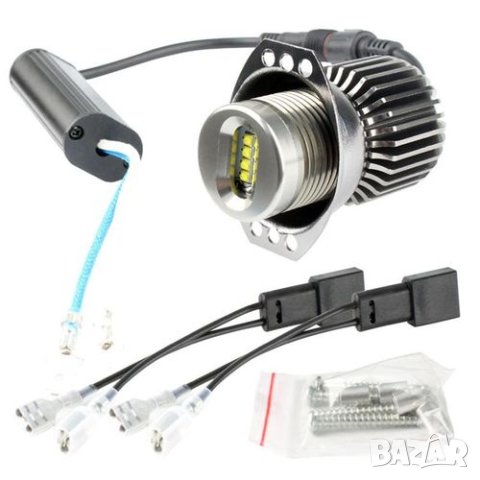 2X 80W LED Angel Eyes Marker Lights Bulbs White 6000K for BMW- E90 E91 2009-2011, снимка 5 - Аксесоари и консумативи - 42766782