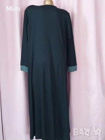 54 Черна свободна рокля от трико, снимка 7 - Рокли - 53921525