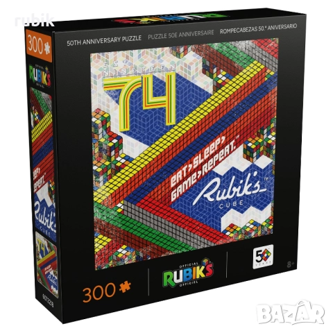 Настолен пъзел Rubik's Cube 50th Anniversary - Est. 1974 (300 части), снимка 3 - Игри и пъзели - 51571967