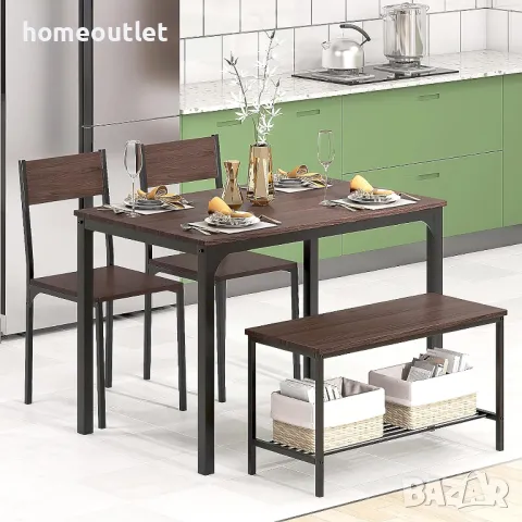 ПРОМОЦИЯ Комплект за трапезария в 4 части, 10FJGSCZ1008-S, снимка 2 - Маси - 48942327