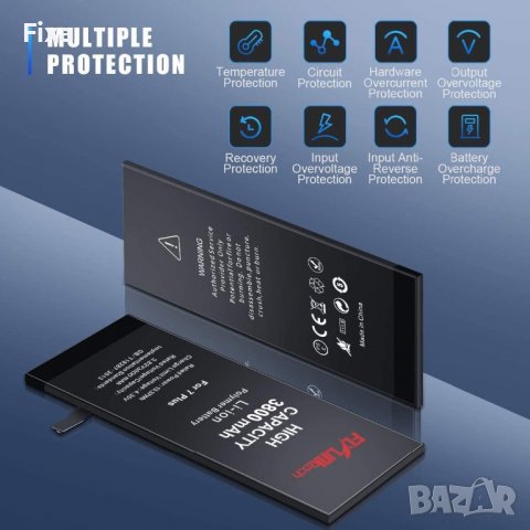 "FLYLINKTECH" Батерия за iPhone 7 Plus (3800mAh), снимка 4 - Оригинални батерии - 39784674
