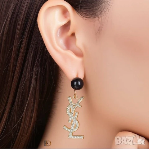 обеци от висококачествена стомана christian dior chanel ysl saint laurent louis vuitton , снимка 7 - Обеци - 51080364