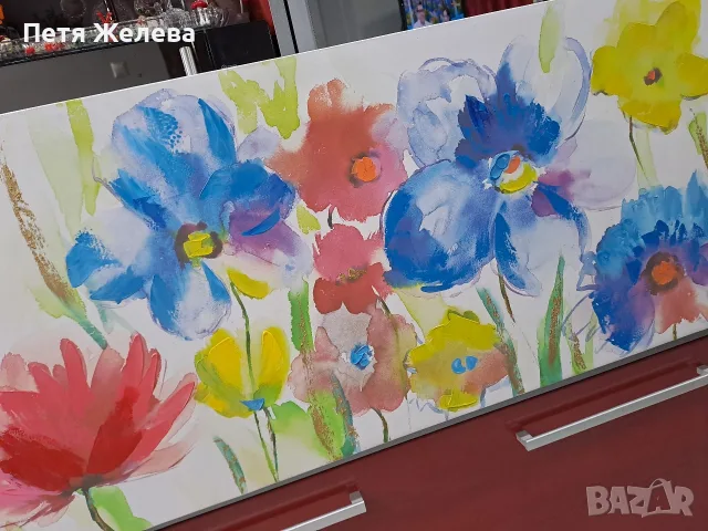 Картина с маслени бои 150/50см -,,Флорал