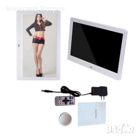 Дигитална фото рамка – 10 инча LCD екран 1024 x 600 px часовник аларма и календар