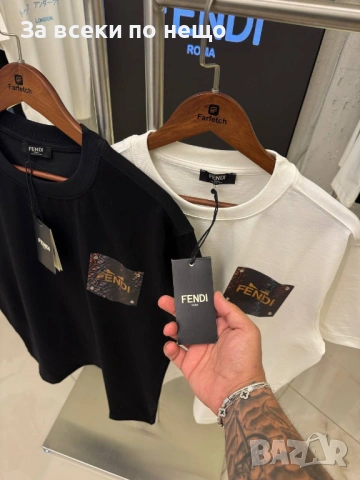 Fendi Мъжка Тениска👕Мъжка Блуза С Къс Ръкав Код Mens P.169, снимка 2 - Тениски - 53921229