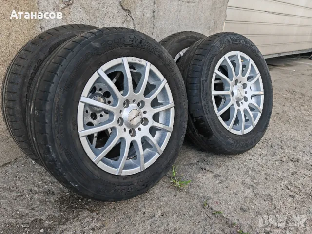 Джанти за Фолцваген Сеат 15" 5Х100 6J ET45 Гуми Dunlop 195/65/15, снимка 1