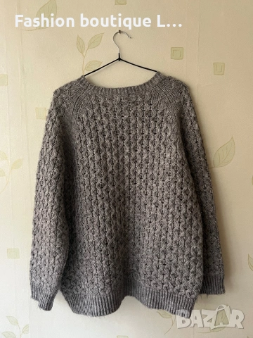 Плетен пулове на марката H&M размер S , но става и за М размер състав 80% акрил 20% полиамид, снимка 2 - Блузи с дълъг ръкав и пуловери - 53176166