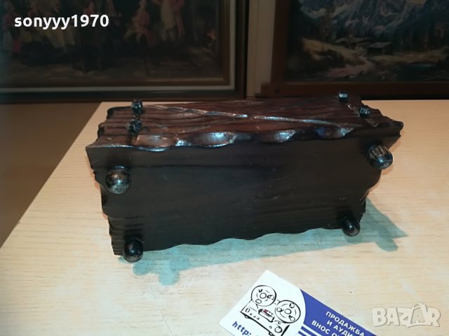 дървена кутия с метален обков-внос франция, снимка 10 - Колекции - 29524385