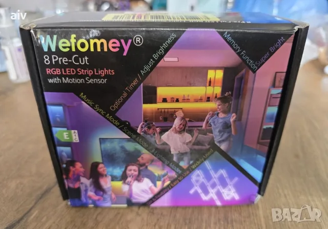 RGB LED лента Wefomey 8 Pre-Cut RGB LED 5метра, снимка 4 - Лед осветление - 56203081