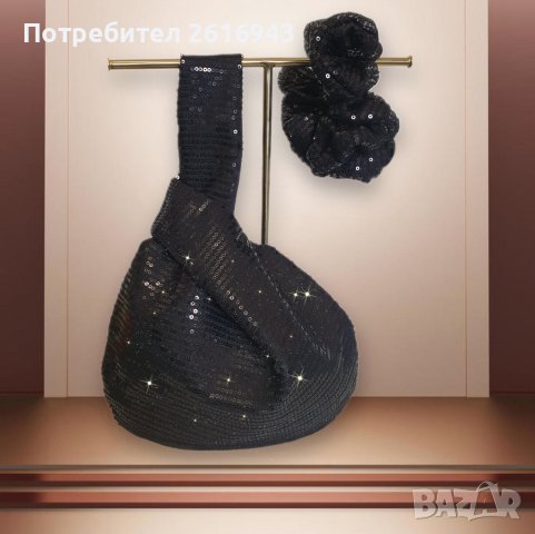 Вечерна дамска чанта от пайети с оригинален дизайн, снимка 4 - Чанти - 39010700