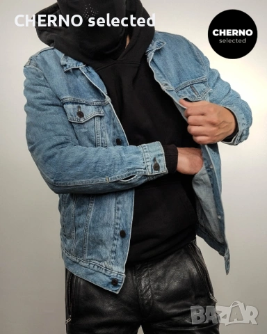 Мъжко синьо дънково яке LEVI’S Trucker Denim Jacket – размер L , снимка 9 - Якета - 54018870