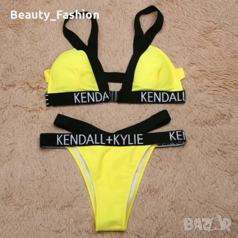 Дамски жълт бански Kylie Jenner

, снимка 8 - Бански костюми - 50525237